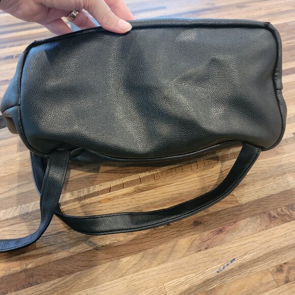 Victoria Secret Black Faux Leather Backpack - Picture 9 of 12